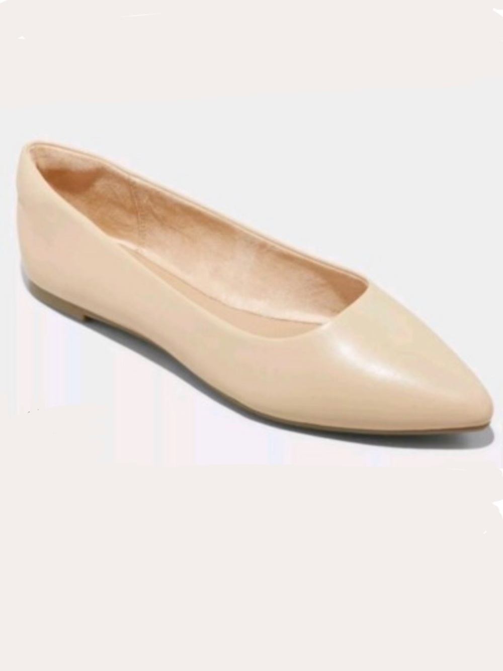a new day Women's Pointed-Toe Ballet Flat - Beige